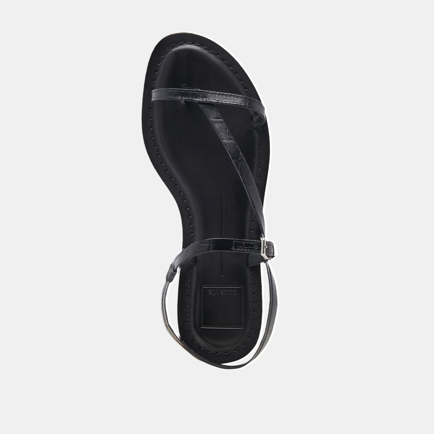 WANDRE SANDALS NOIR EMBOSSED LEATHER Dolce Vita