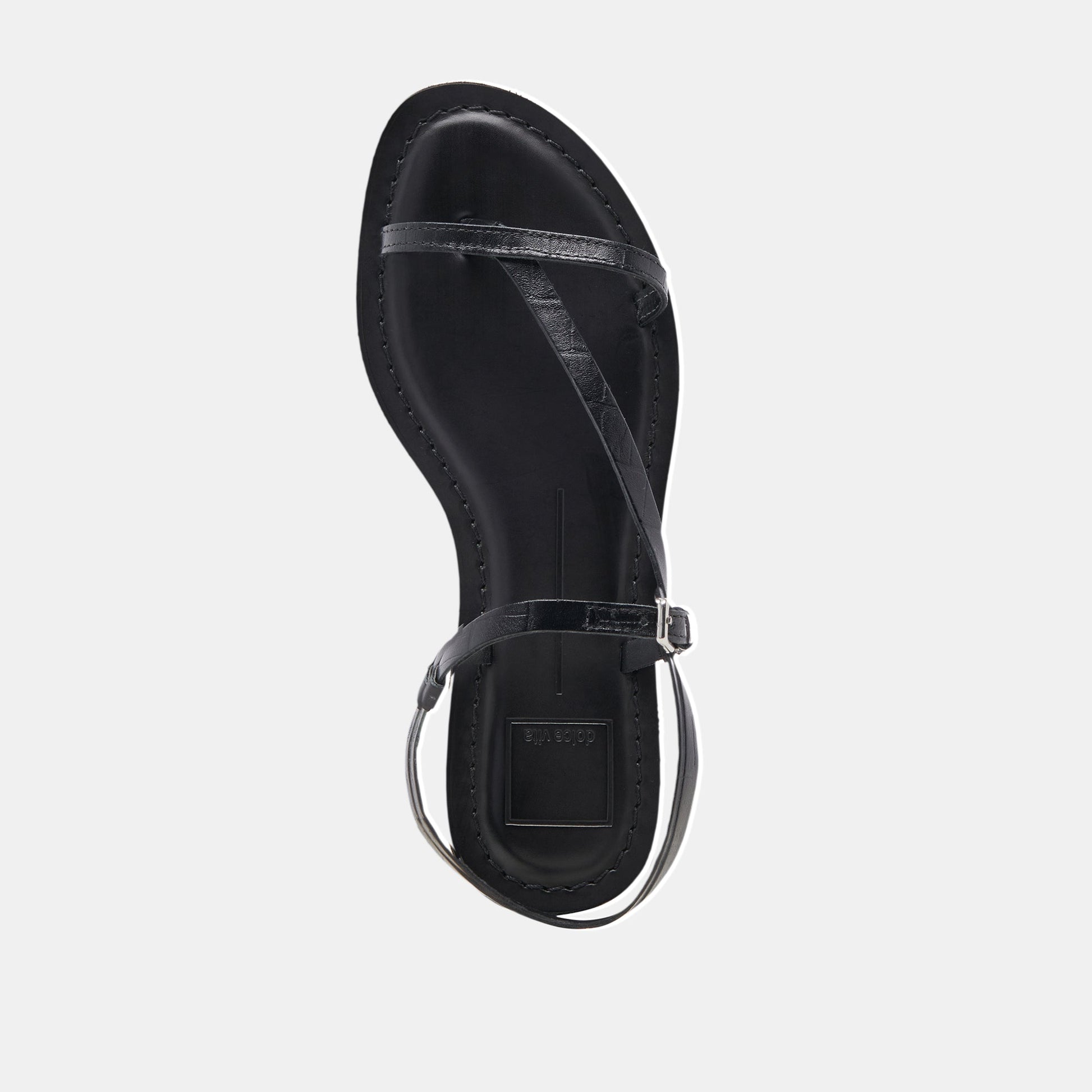 WANDRE SANDALS NOIR EMBOSSED LEATHER Dolce Vita