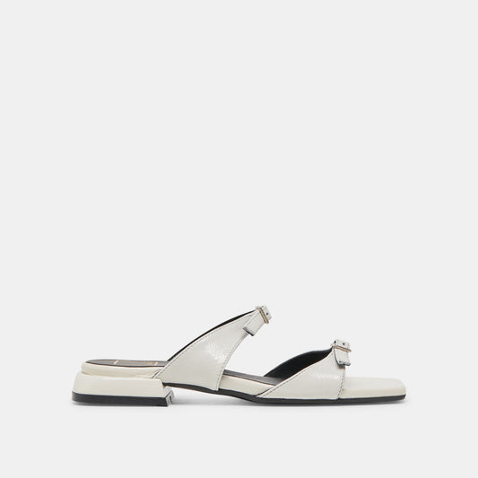 LAVERN SANDALS OFF WHITE CRINKLE PATENT Dolce Vita