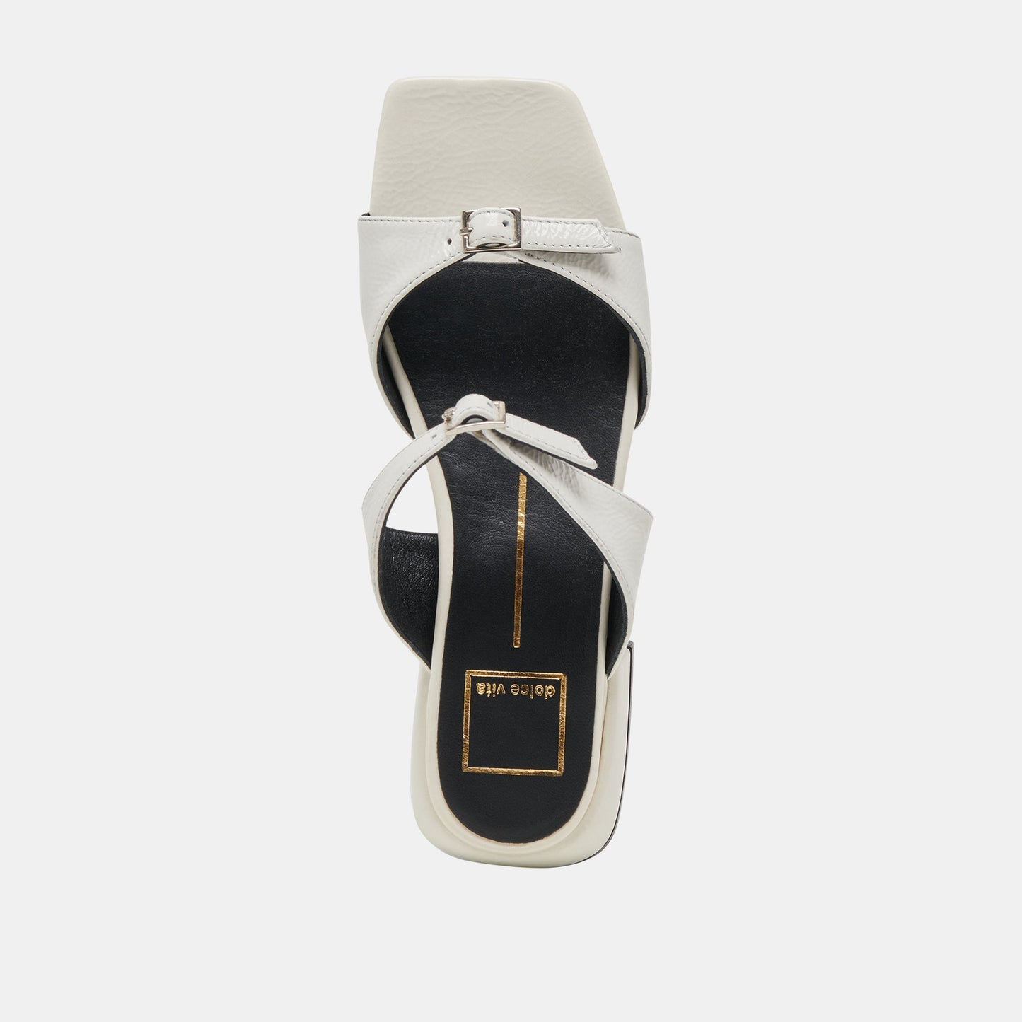 LAVERN SANDALS OFF WHITE CRINKLE PATENT Dolce Vita