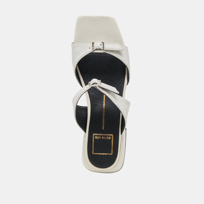 LAVERN SANDALS OFF WHITE CRINKLE PATENT Dolce Vita