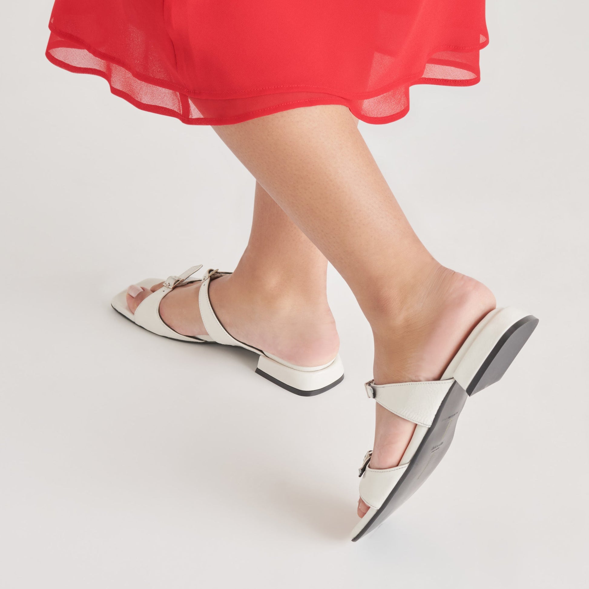 LAVERN SANDALS OFF WHITE CRINKLE PATENT Dolce Vita
