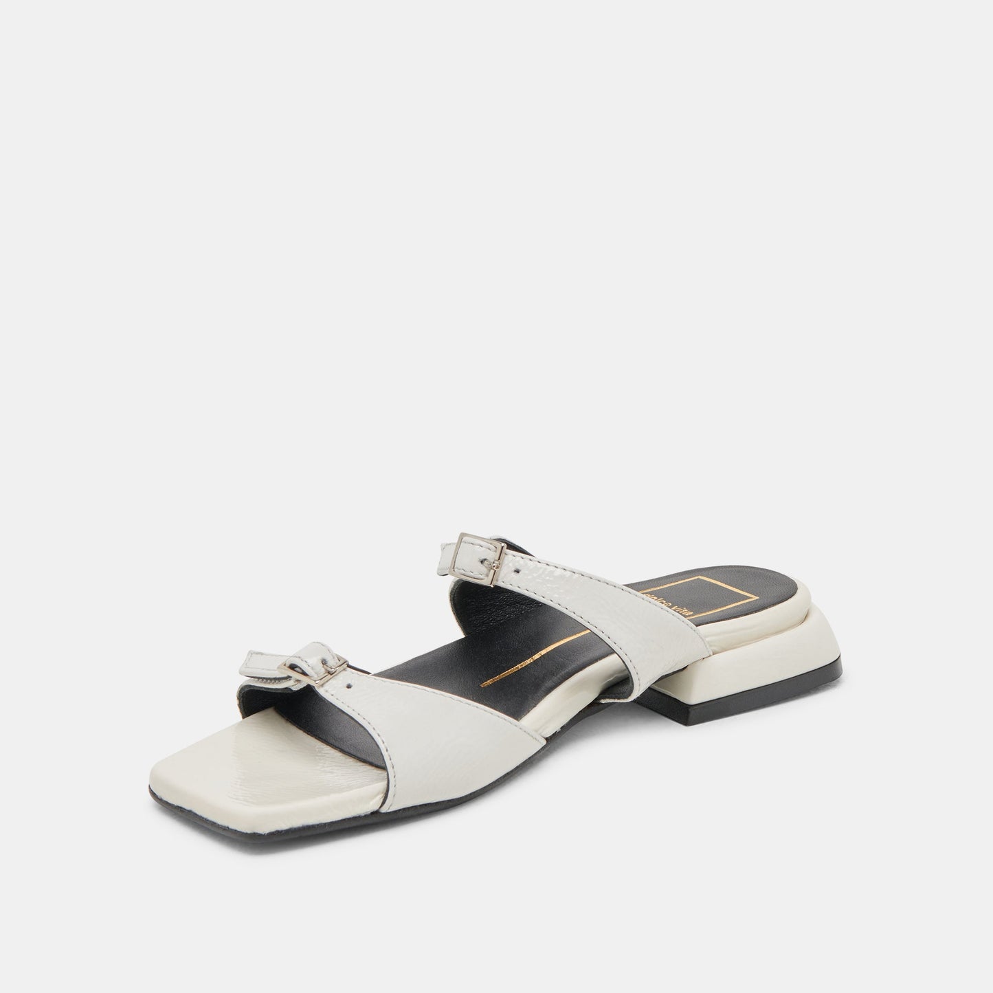 LAVERN SANDALS OFF WHITE CRINKLE PATENT Dolce Vita