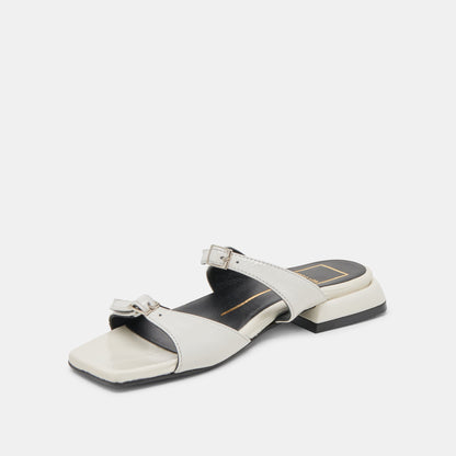 LAVERN SANDALS OFF WHITE CRINKLE PATENT Dolce Vita