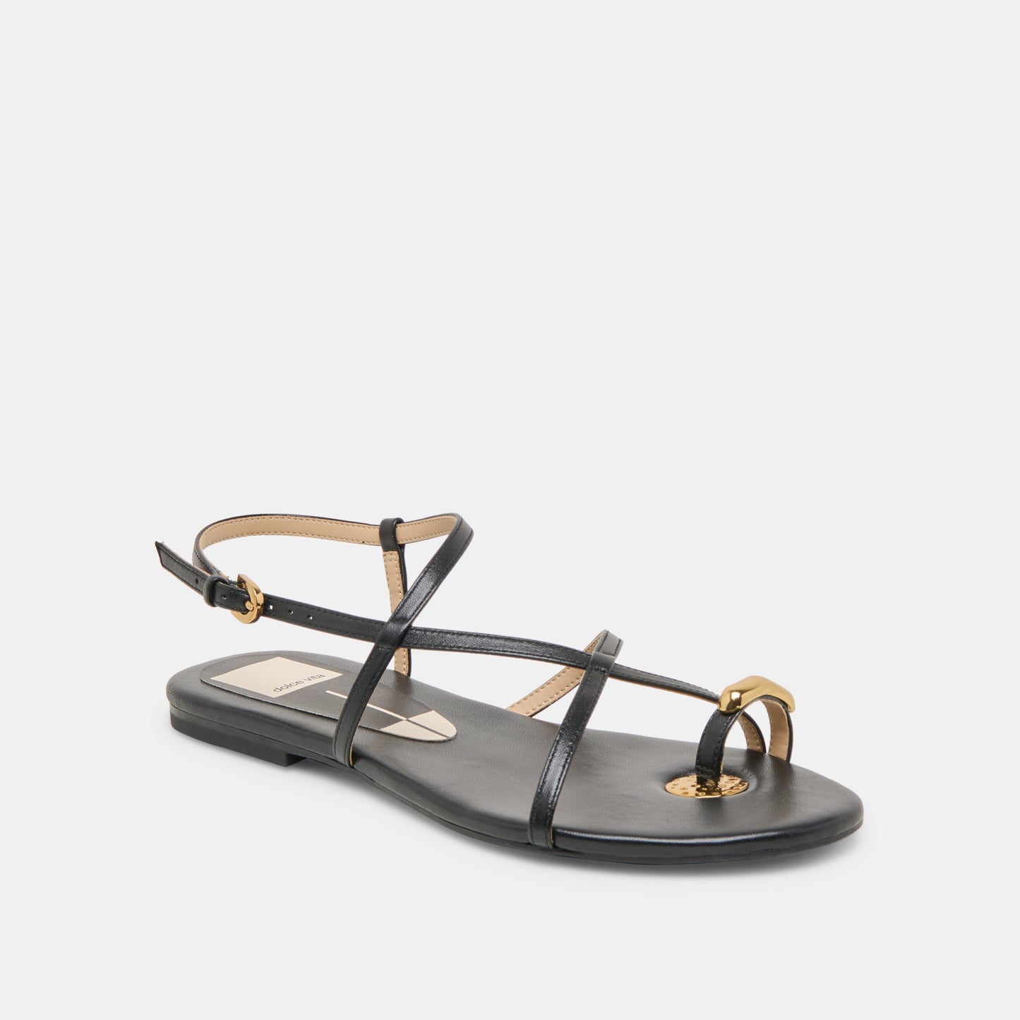 KESHA SANDALS BLACK LEATHER Dolce Vita