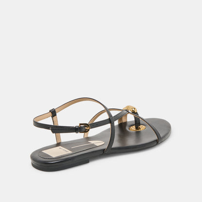 KESHA SANDALS BLACK LEATHER Dolce Vita