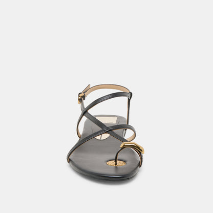 KESHA SANDALS BLACK LEATHER Dolce Vita