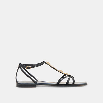 Faun Black Leather Sandals Dolce Vita