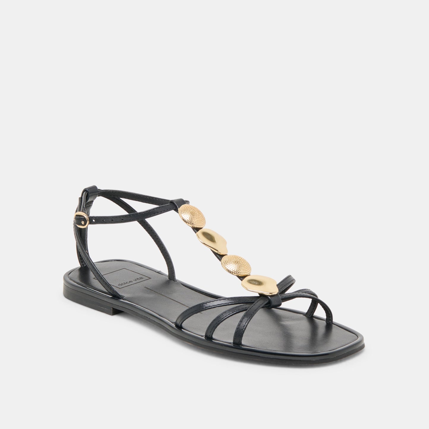 Faun Black Leather Sandals Dolce Vita