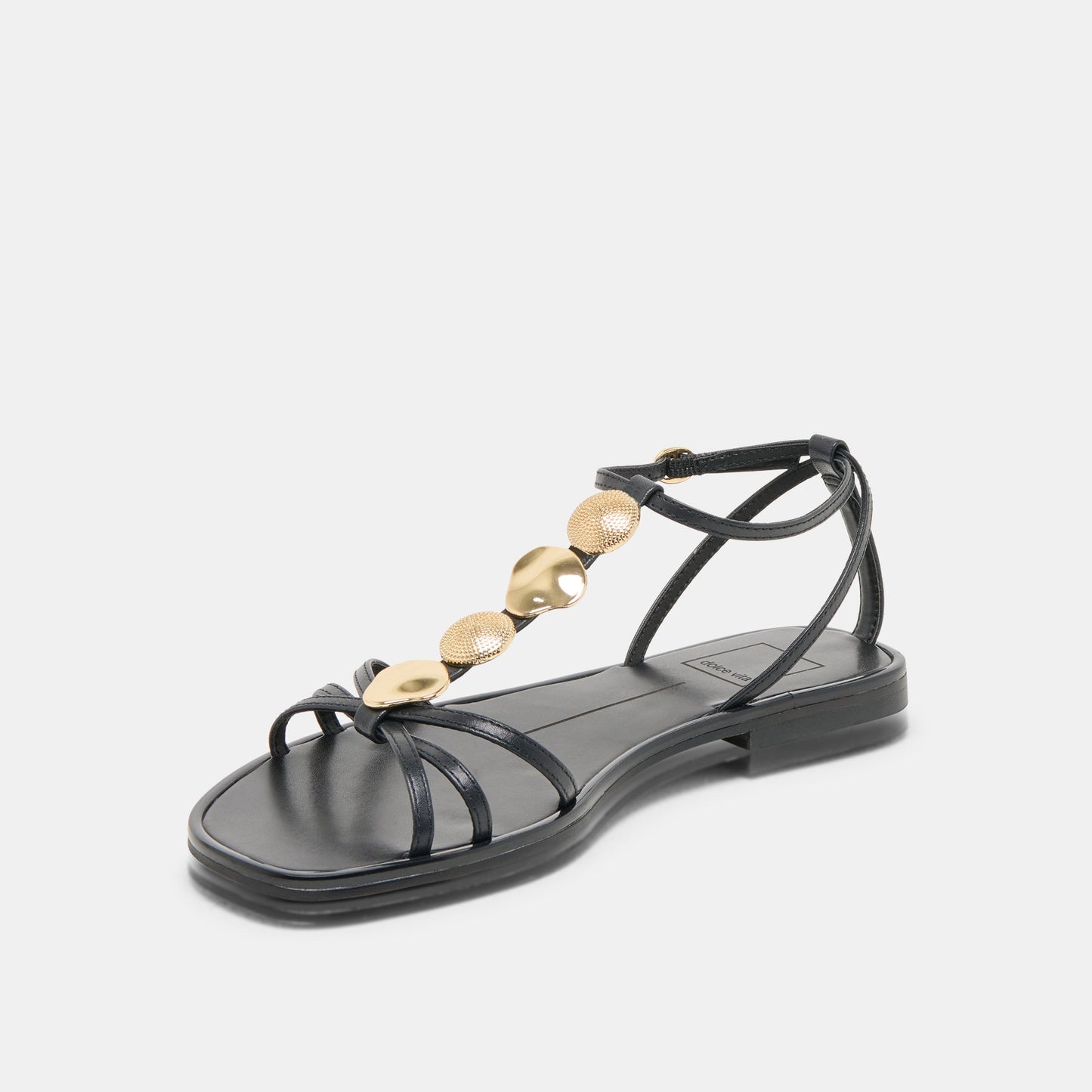 Faun Black Leather Sandals Dolce Vita