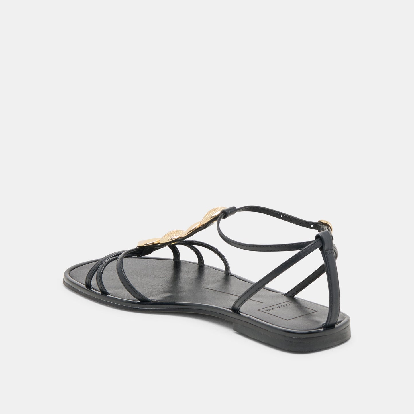 Faun Black Leather Sandals Dolce Vita