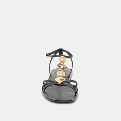 Faun Black Leather Sandals Dolce Vita