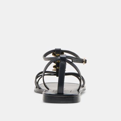 Faun Black Leather Sandals Dolce Vita