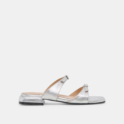 LAVERN SANDALS SILVER METALLIC LEATHER Dolce Vita