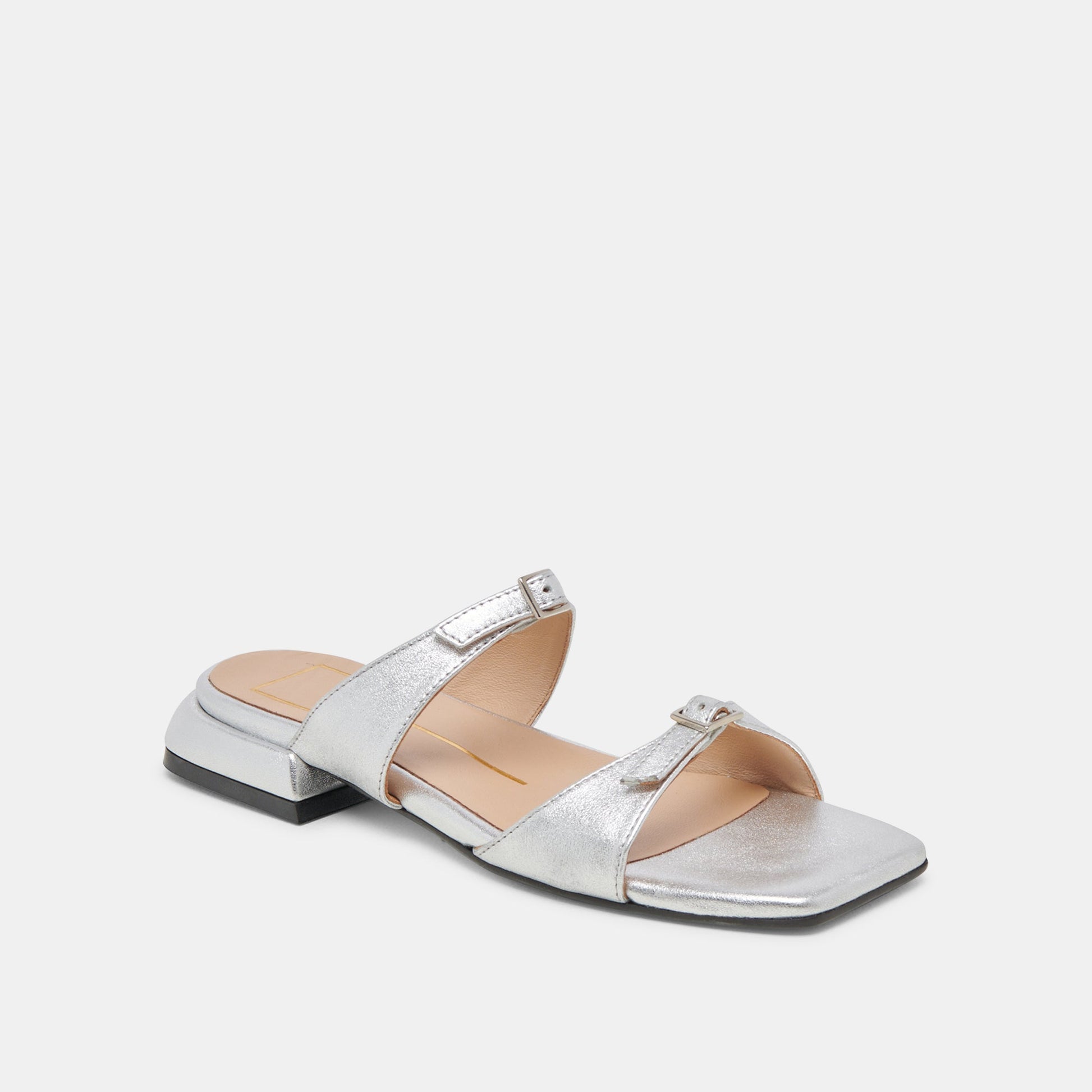 LAVERN SANDALS SILVER METALLIC LEATHER Dolce Vita