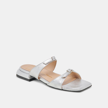LAVERN SANDALS SILVER METALLIC LEATHER Dolce Vita
