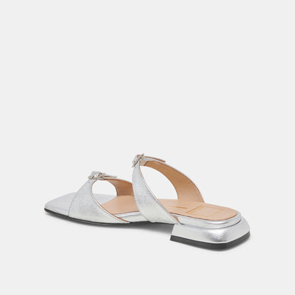 LAVERN SANDALS SILVER METALLIC LEATHER Dolce Vita