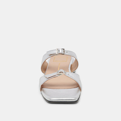 LAVERN SANDALS SILVER METALLIC LEATHER Dolce Vita