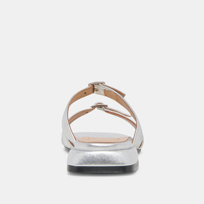 LAVERN SANDALS SILVER METALLIC LEATHER Dolce Vita