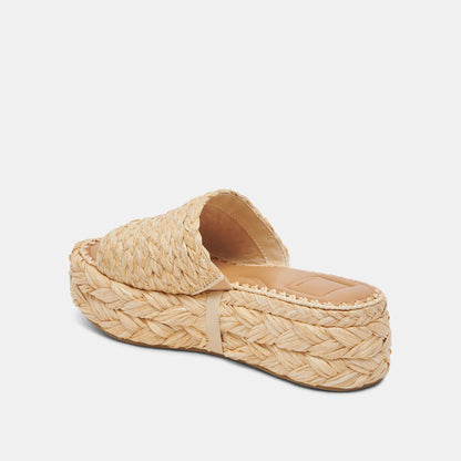 Chavi Wide Sandals LT Natural Raffia Dolce Vita