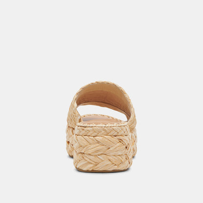 Chavi Wide Sandals LT Natural Raffia Dolce Vita