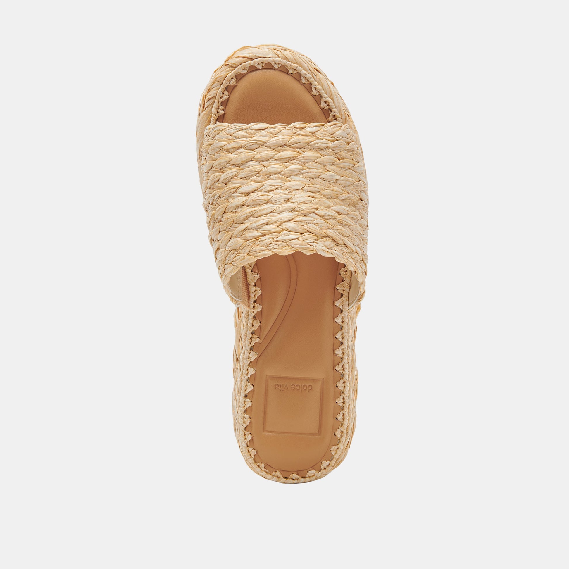 Chavi Wide Sandals LT Natural Raffia Dolce Vita