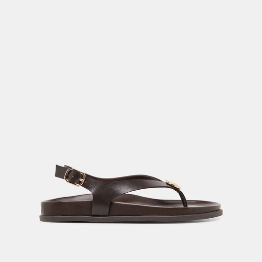 Jony Dk Brown Leather Sandals Dolce Vita