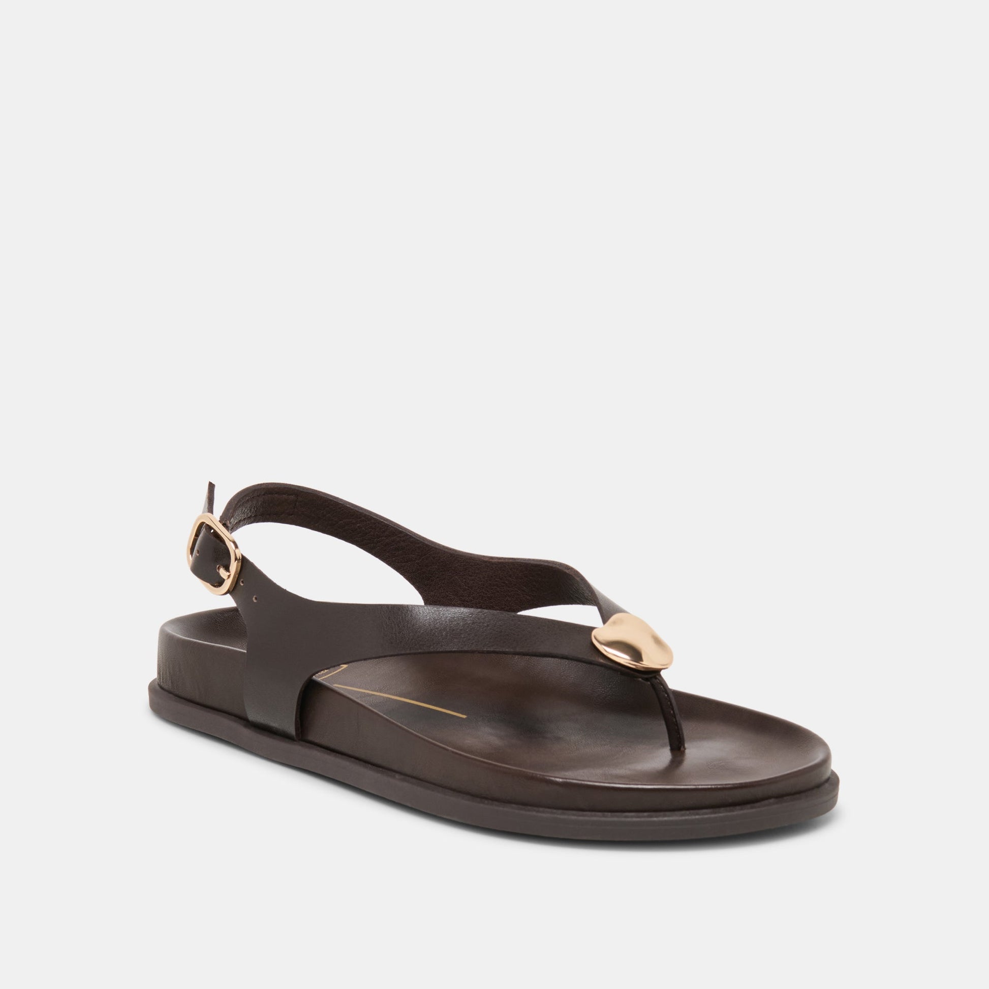 Jony Dk Brown Leather Sandals Dolce Vita
