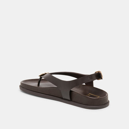 Jony Dk Brown Leather Sandals Dolce Vita