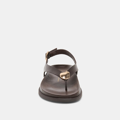 Jony Dk Brown Leather Sandals Dolce Vita