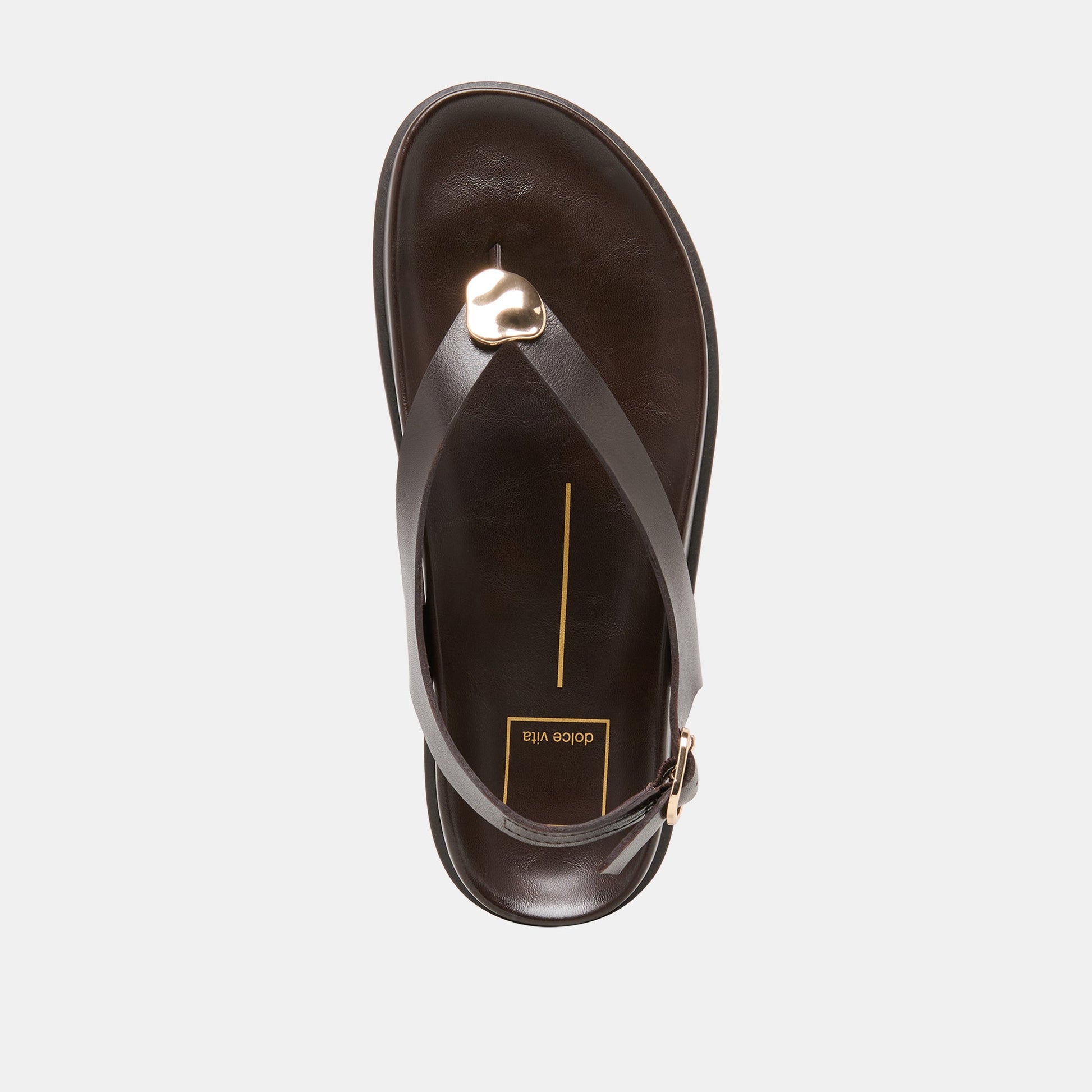 Jony Dk Brown Leather Sandals Dolce Vita