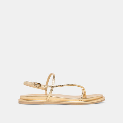 Dom Gold Distressed Leather Sandals Dolce Vita