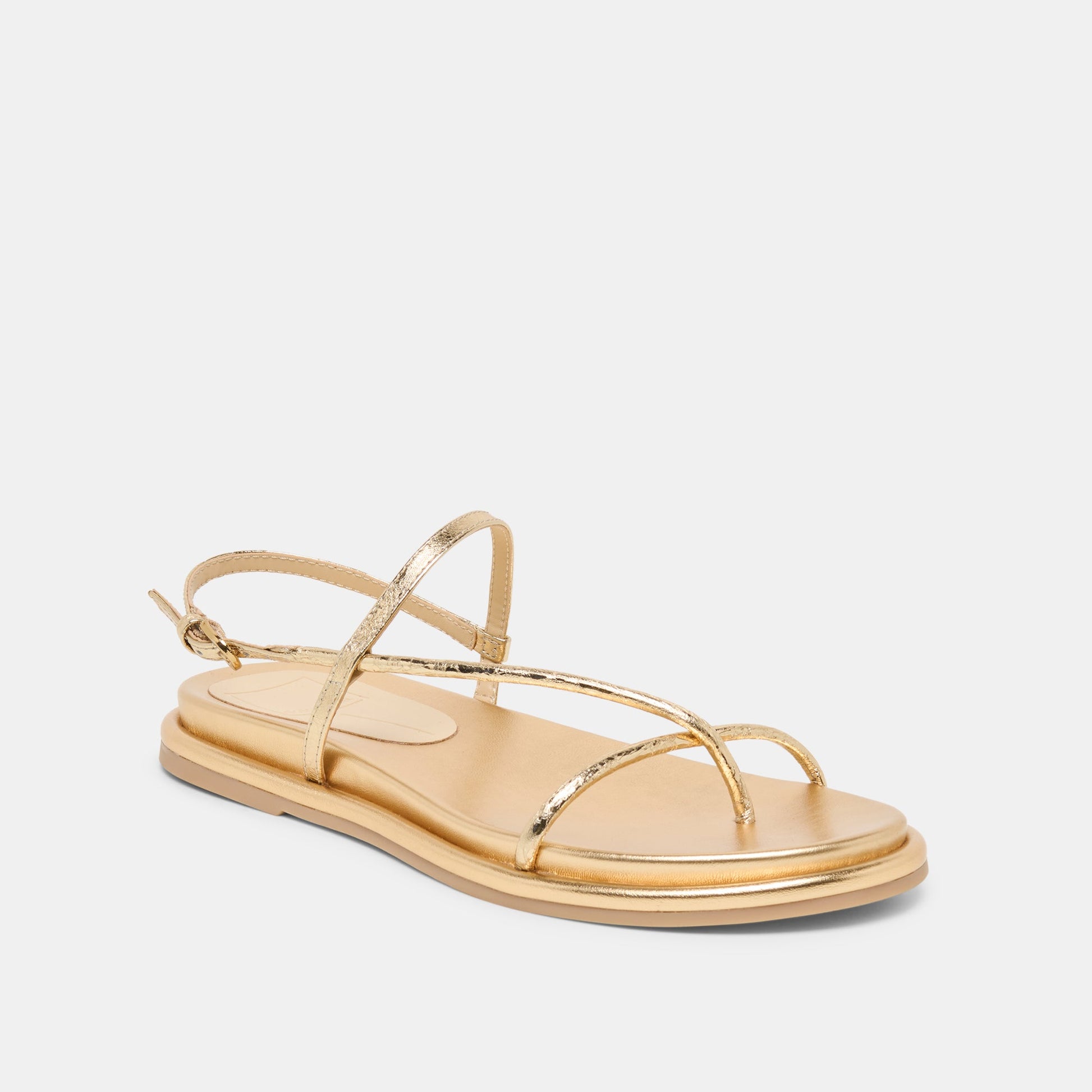 Dom Gold Distressed Leather Sandals Dolce Vita