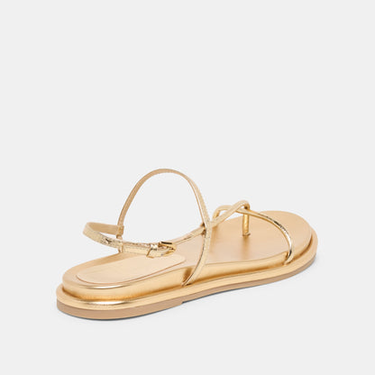 Dom Gold Distressed Leather Sandals Dolce Vita
