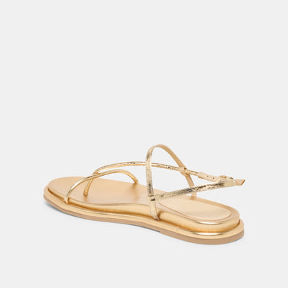 Dom Gold Distressed Leather Sandals Dolce Vita