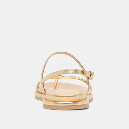 Dom Gold Distressed Leather Sandals Dolce Vita