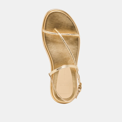 Dom Gold Distressed Leather Sandals Dolce Vita