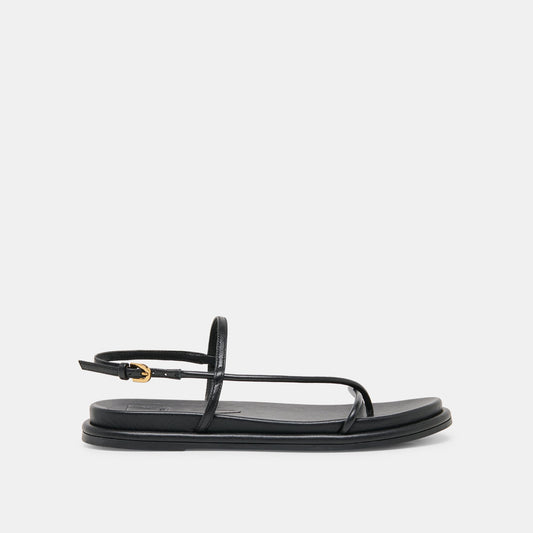 Dom Black Leather Sandals Dolce Vita