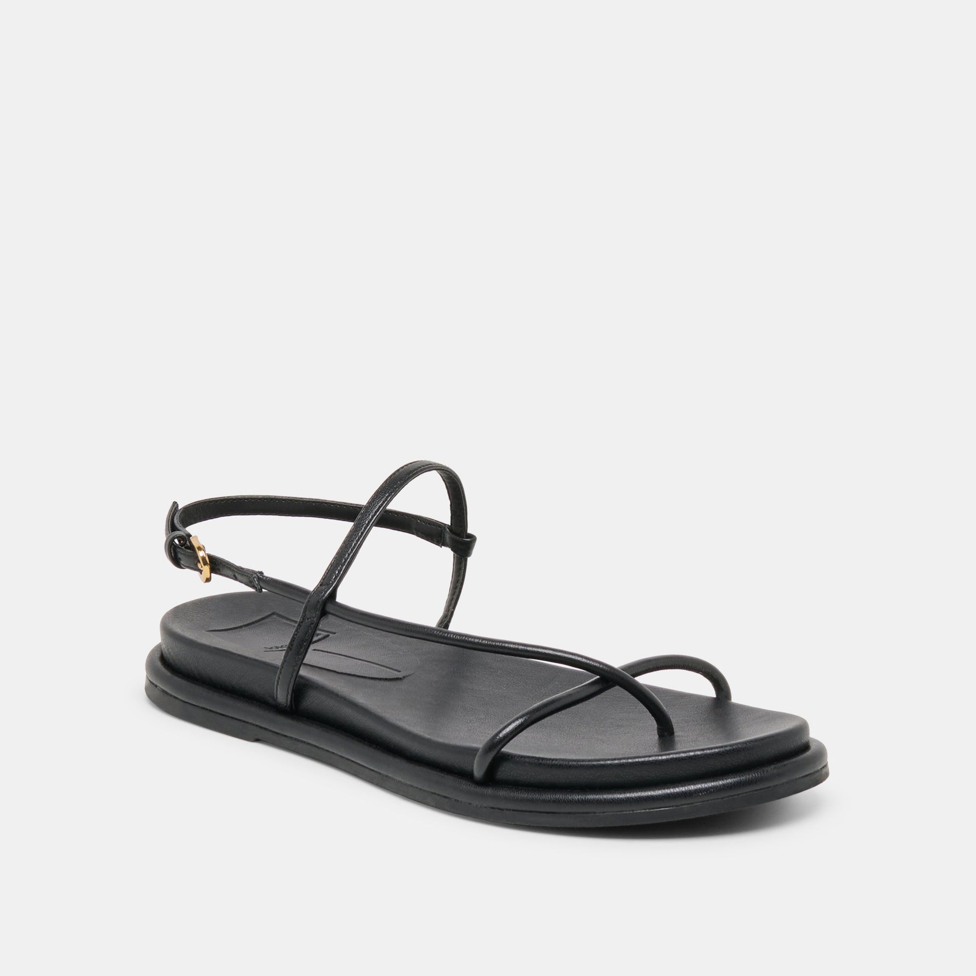 Dom Black Leather Sandals Dolce Vita