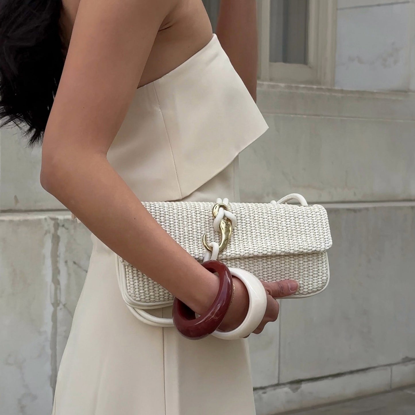 Alice Natural Raffia Shoulder Bag Dolce Vita