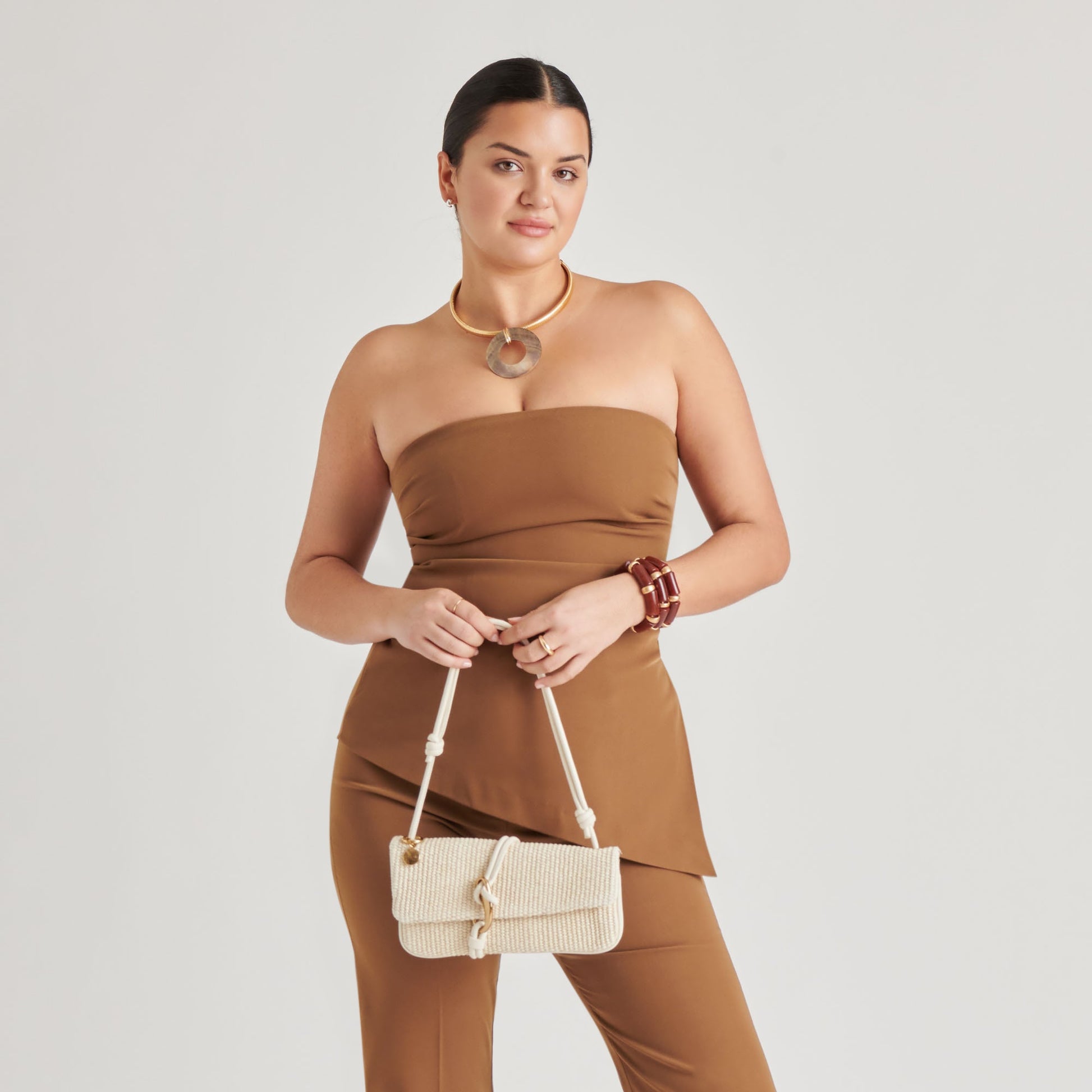 Alice Natural Raffia Shoulder Bag Dolce Vita