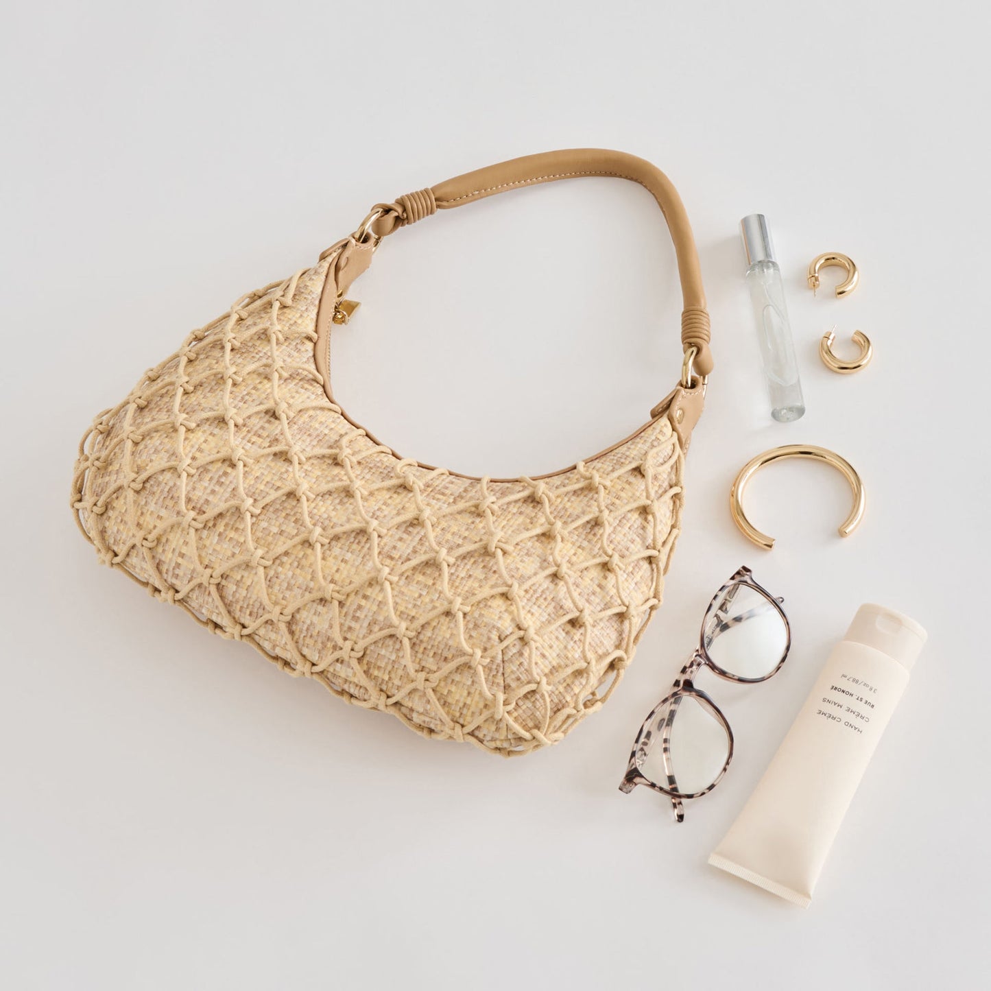 POSITANO SHOULDER BAG NATURAL RAFFIA Dolce Vita