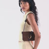Alice Chocolate Suede Shoulder Bag Dolce Vita