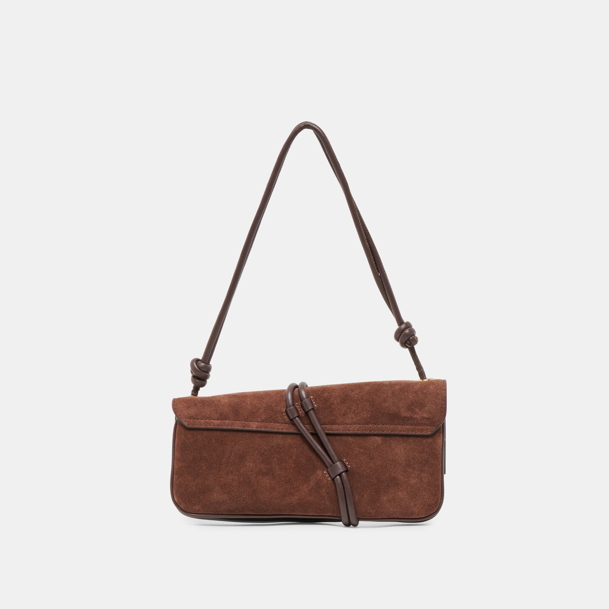 Alice Chocolate Suede Shoulder Bag Dolce Vita