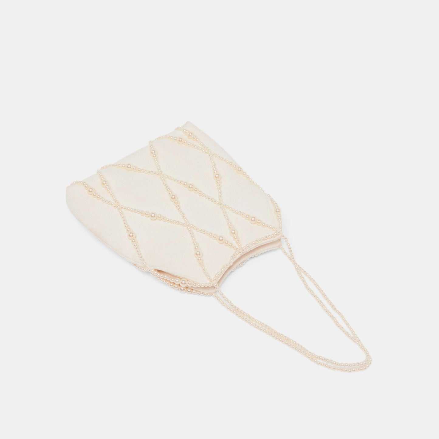 Serilda Ivory Satin Handbag Dolce Vita