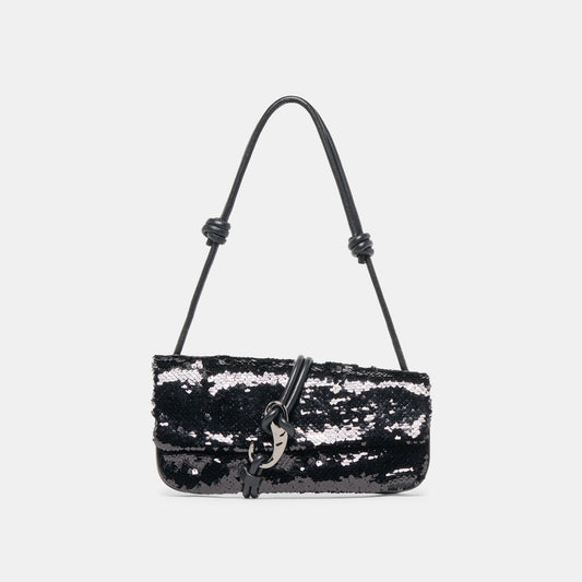 Alice Black Sequin Shoulder Bag Dolce Vita