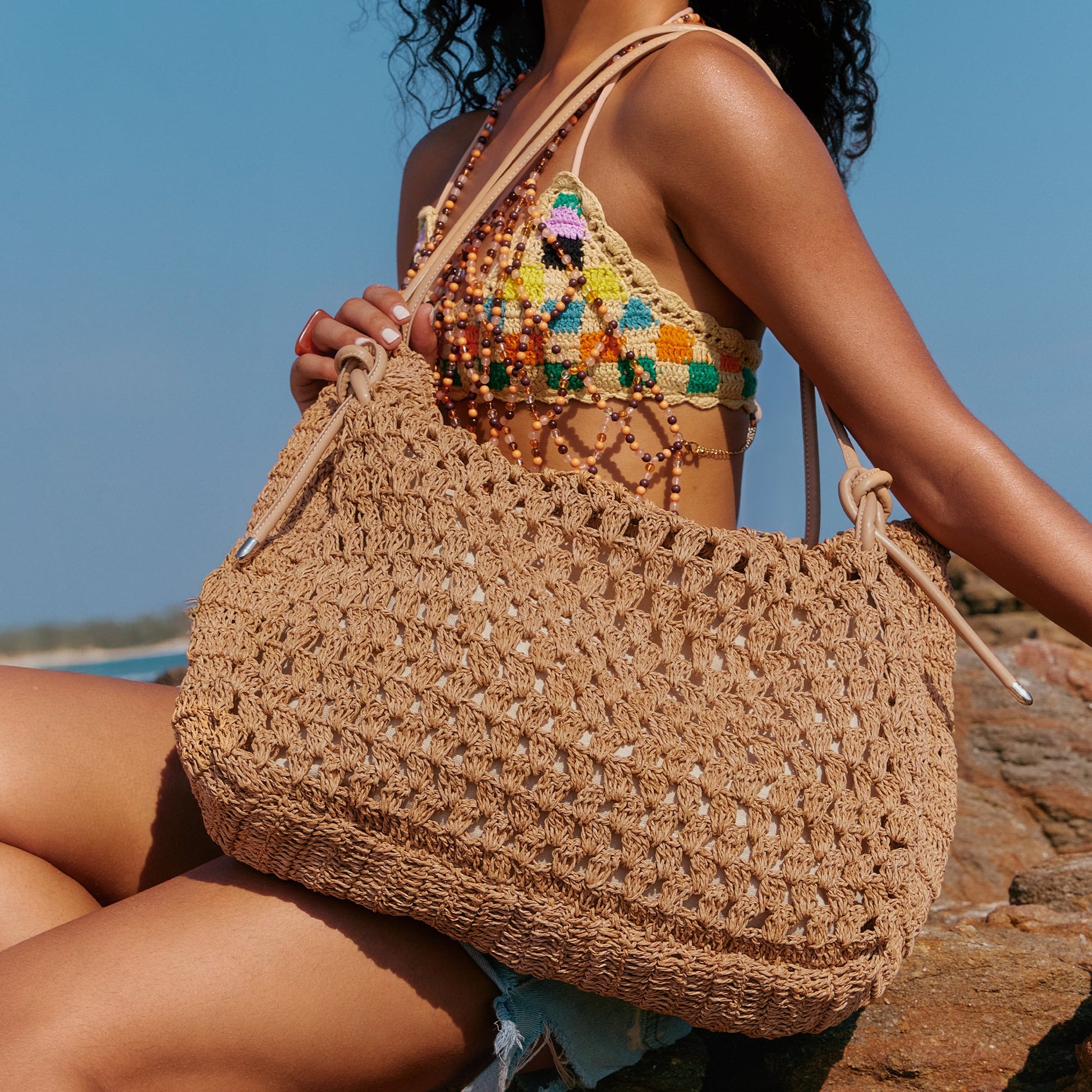 Ravello Natural Raffia Tote Dolce Vita
