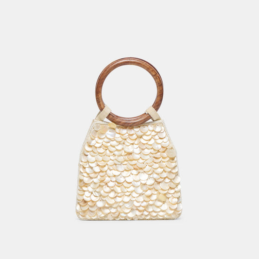 Allegra Natural Sequin Handbag Dolce Vita