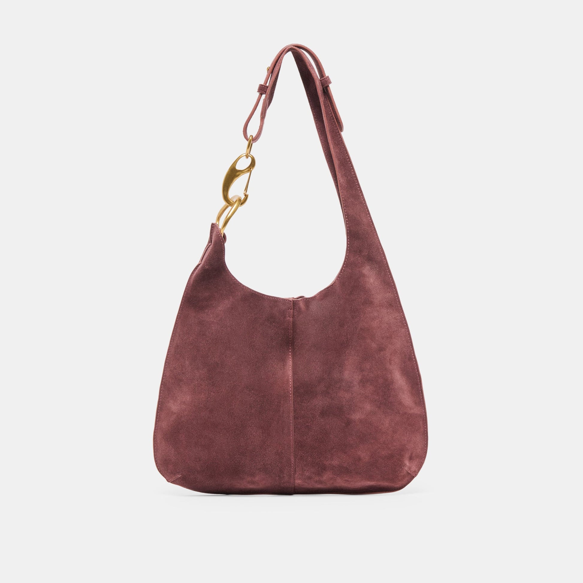 Johnnie Burgundy Suede Shoulder Bag Dolce Vita