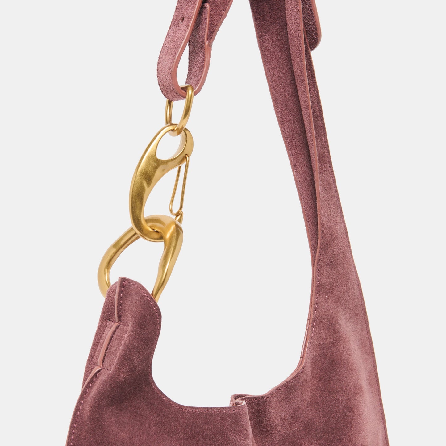 Johnnie Burgundy Suede Shoulder Bag Dolce Vita